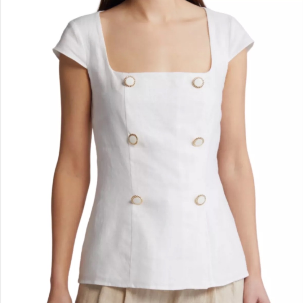 Reformation Meela Linen Top